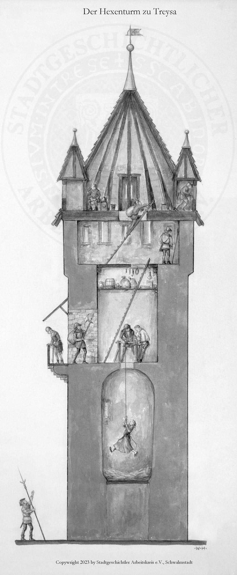 Hexenturm-Rekonstruktionszeichnung-Dr